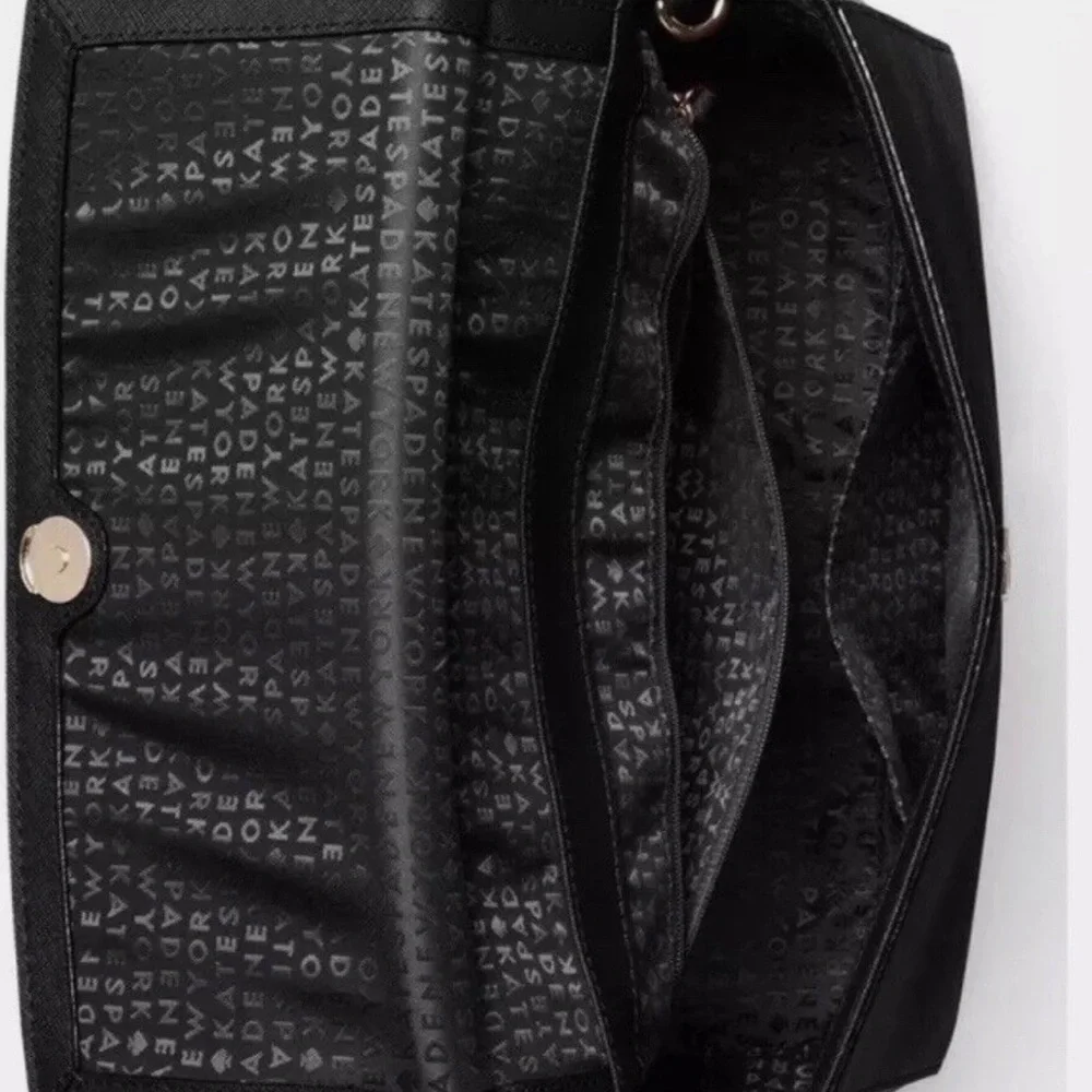 Kate Spade Laurel Way Mini Alisanne Crossbody Bag Black Saffiano Leather